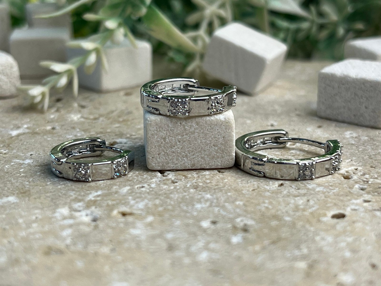 Gümüş Urban Brick Küpe - CYER0043