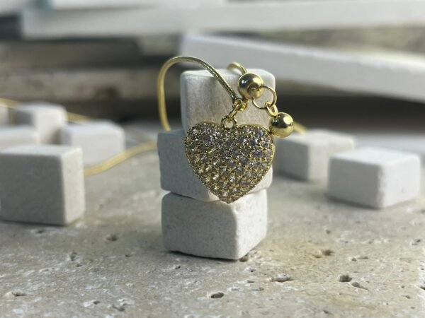 Gold Heartfelt Sparkle Kolye - CYCH0013